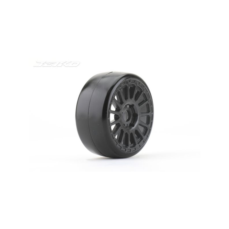 Jetko Buster Soft belted 1:8 GT Pre-glued Black Claw Rims (2)