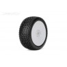 Pneus Jetko Buggy 1:8 Block In Soft (2) jantes Revo blanches